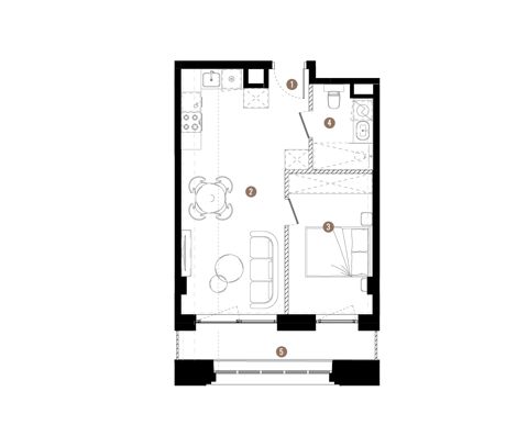 Plan 2 pok. 39m²