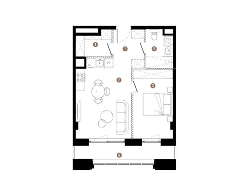 Plan 2 pok. 44m²
