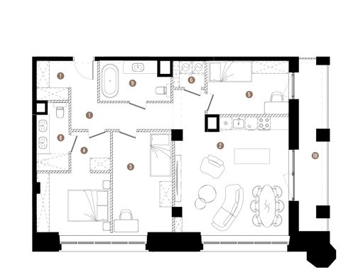 Plan 4 pok. 90m²
