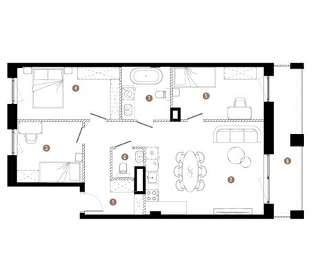 Plan 4 pok. 77m²