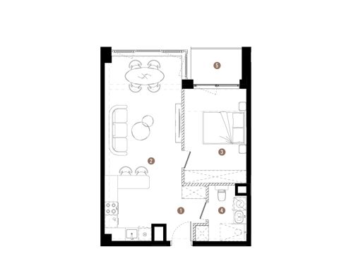 Plan 2 pok. 49m²