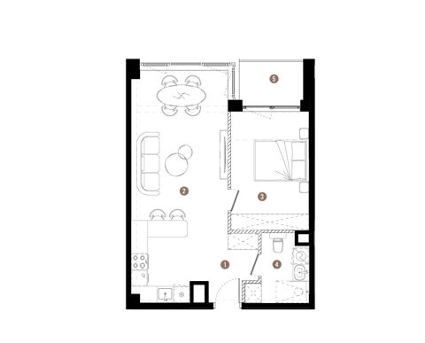 Plan 2 pok. 49m²