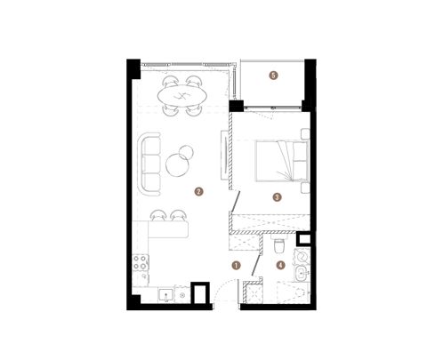 Plan 2 pok. 49m²