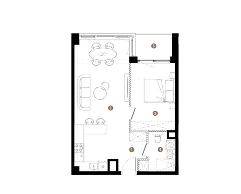 Plan 2 pok. 49m²
