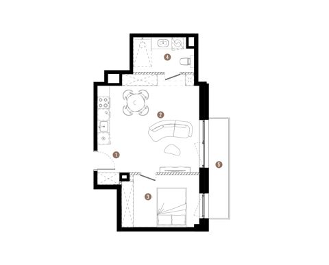 Plan 2 pok. 41m²