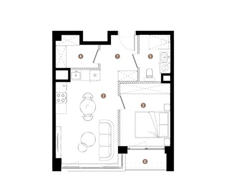 Plan 2 pok. 41m²