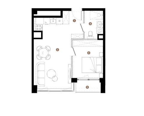 Plan 2 pok. 41m²