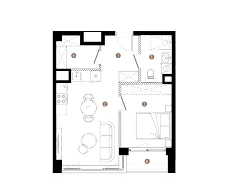 Plan 2 pok. 41m²