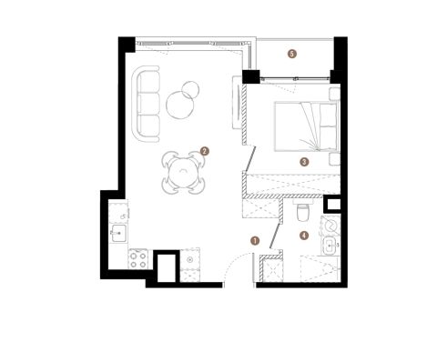 Plan 2 pok. 41m²