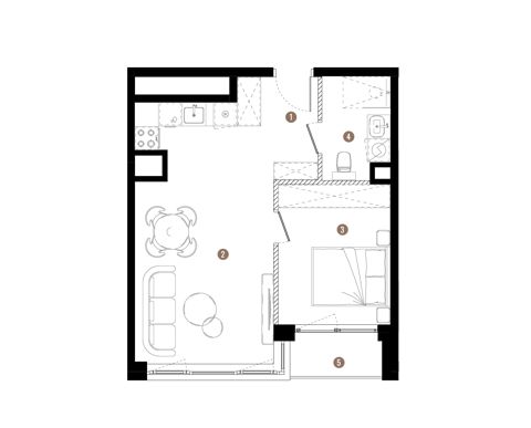 Plan 2 pok. 41m²
