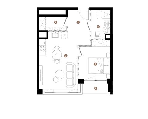 Plan 2 pok. 41m²