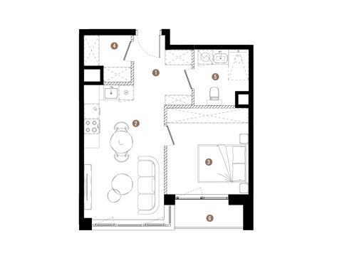 Plan 2 pok. 40m²