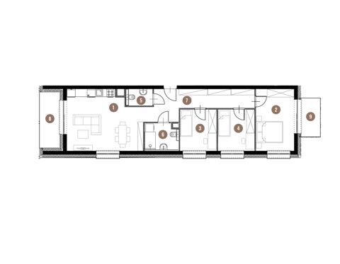 Plan 4 pok. 75m²