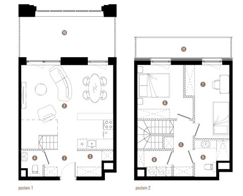 Plan 3 pok. 68m²