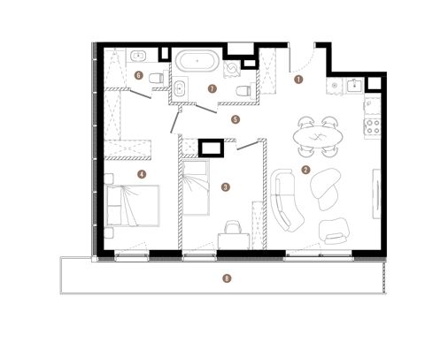 Plan 3 pok. 67m²
