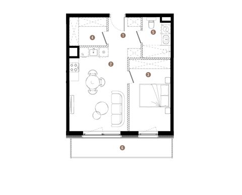 Plan 2 pok. 45m²