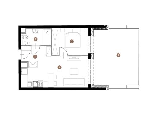 Plan 2 pok. 38m²