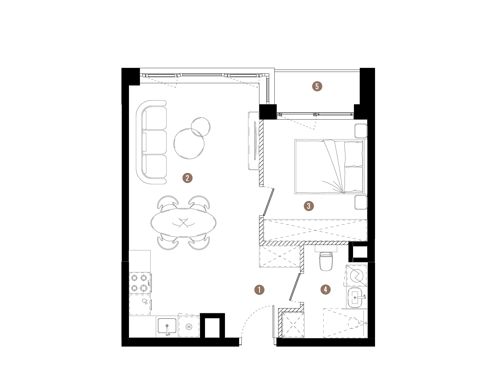Plan 2 pok. 41m²