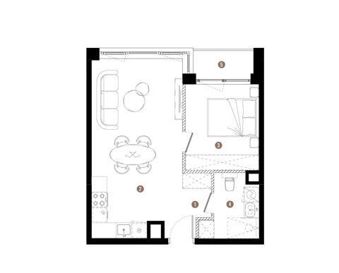 Plan 2 pok. 41m²