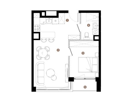 Plan 2 pok. 41m²