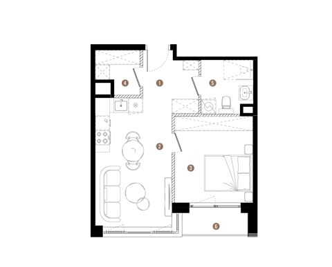 Plan 2 pok. 41m²