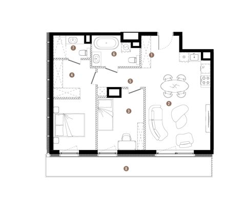 Plan 3 pok. 67m²