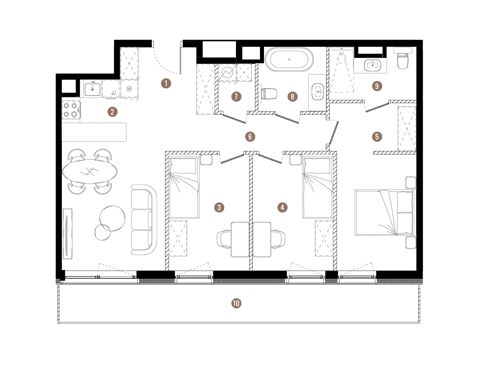 Plan 4 pok. 78m²