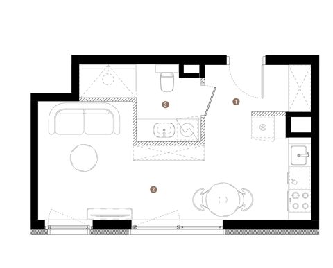Plan 1 pok. 27m²