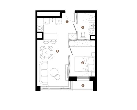 Plan 2 pok. 36m²