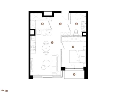 Plan 2 pok. 42m²
