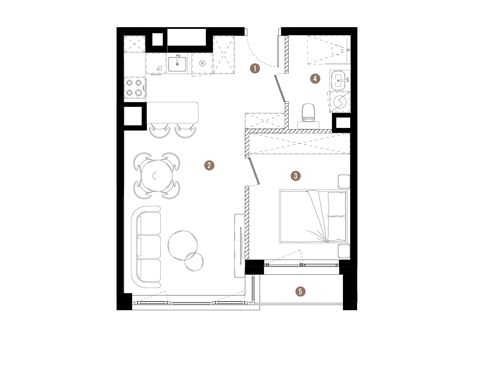Plan 2 pok. 41m²