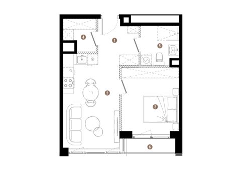 Plan 2 pok. 41m²