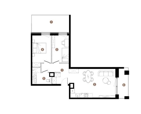 Plan 3 pok. 60m²