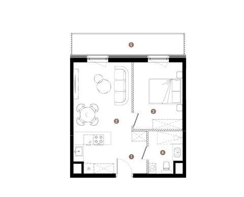 Plan 2 pok. 41m²