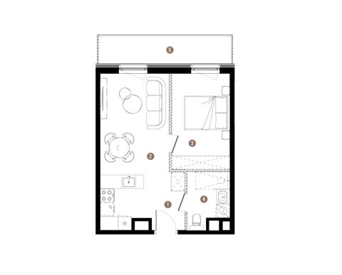 Plan 2 pok. 37m²
