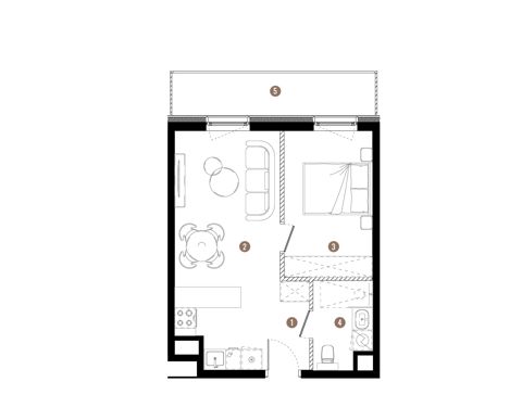 Plan 2 pok. 37m²