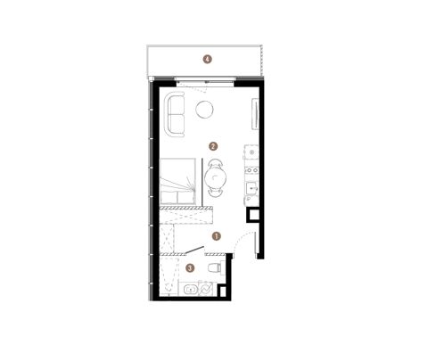 Plan 1 pok. 32m²