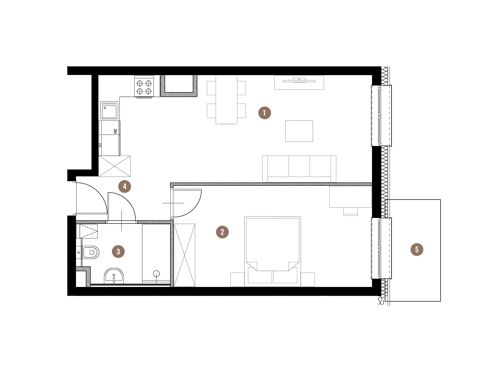 Plan 2 pok. 47m²