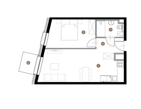 Plan 2 pok. 42m²
