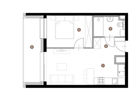 Plan 2 pok. 38m²