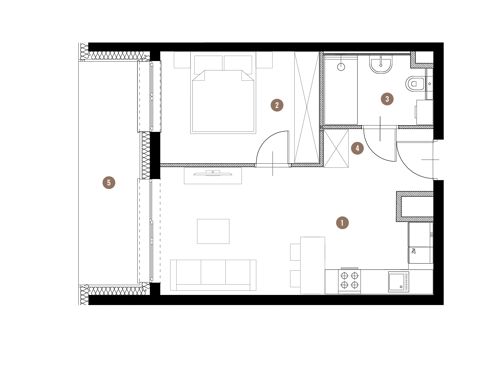 Plan 2 pok. 38m²