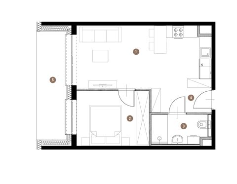 Plan 2 pok. 39m²