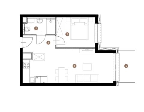 Plan 2 pok. 41m²