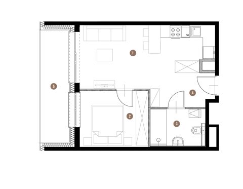 Plan 2 pok. 38m²