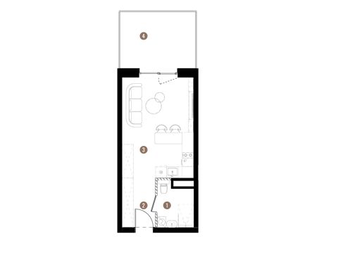 Plan 1 pok. 29m²