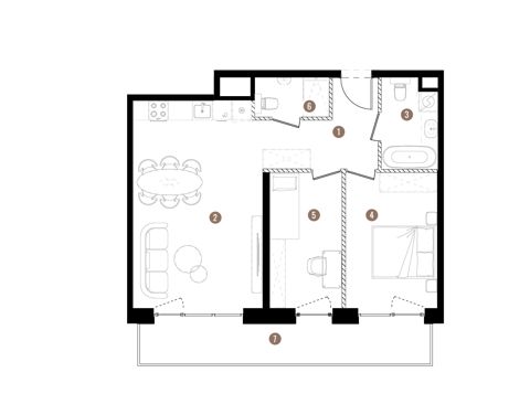 Plan 3 pok. 60m²