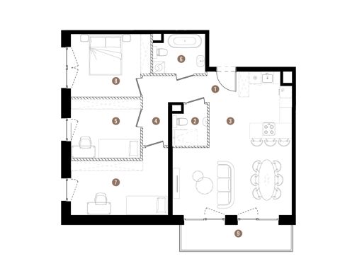 Plan 4 pok. 84m²