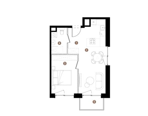 Plan 2 pok. 41m²
