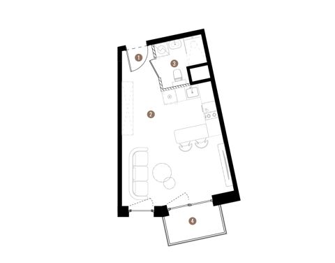 Plan 1 pok. 29m²