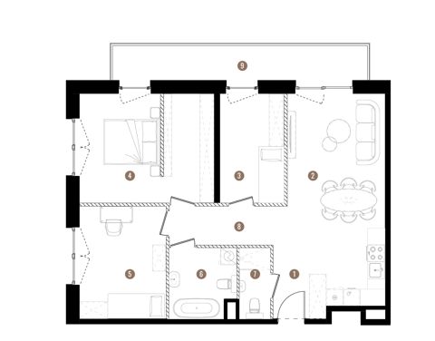 Plan 4 pok. 81m²